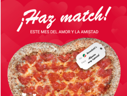 Haz ‘match’ con Benedetti’s: este 14 de febrero celebra con la mejor pizza mexicana