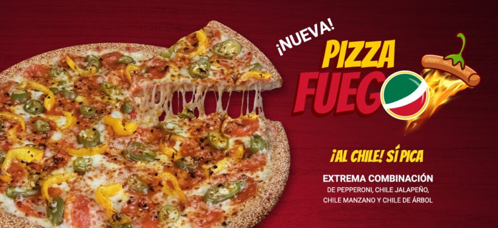 Pizza Fuego, la nueva combinación explosiva de Benedetti’s. ¡Al Chile Sí Pica!
