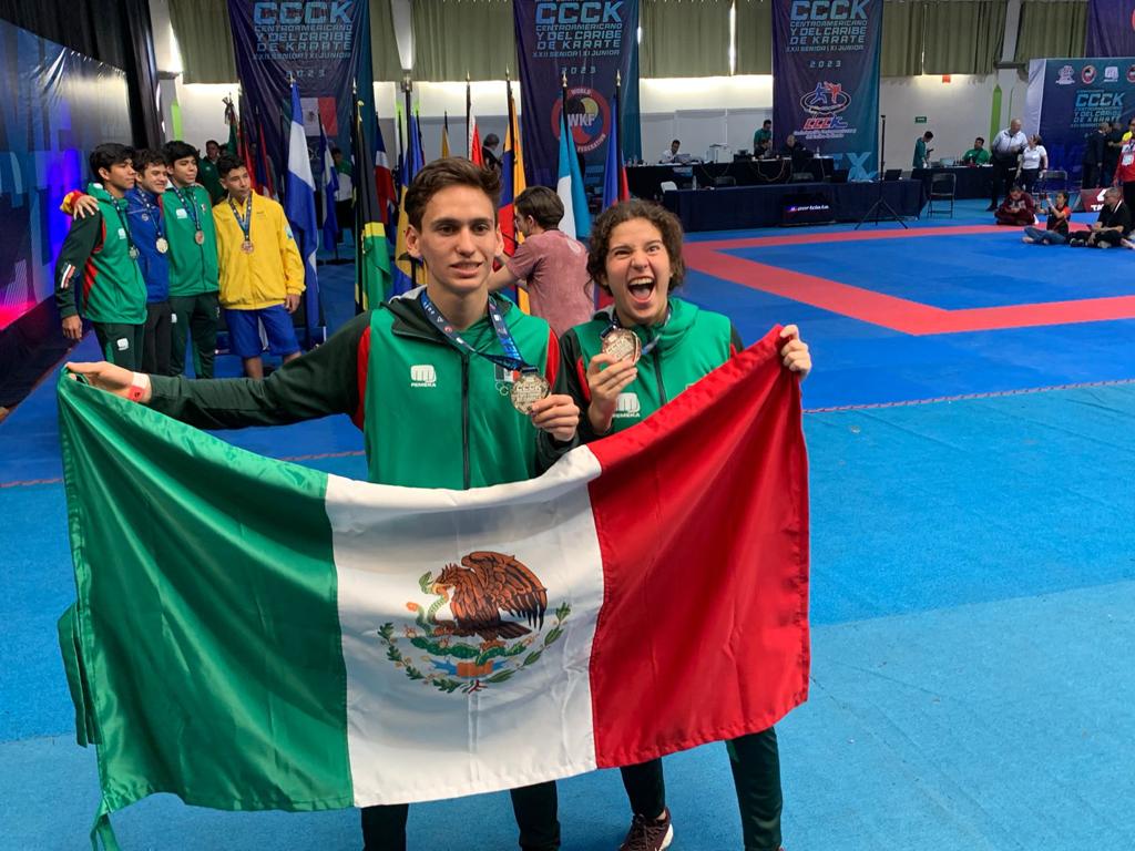 Jóvenes yucatecos en el Campeonato Centroamericano del Caribe 2023 de Karate Do