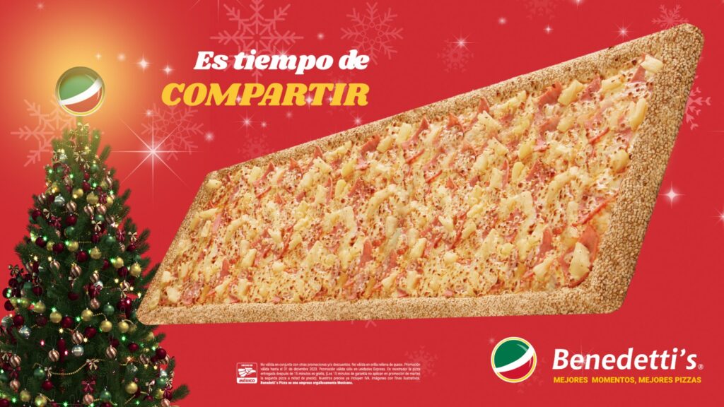 Megapizza de Benedetti’s, la estrella de tus reuniones navideñas