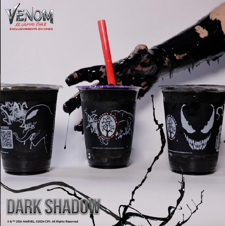 Cassava Roots y su lanzamiento «Dark Shadow», una bebida exclusiva inspirada en Venom: ¡Escanea el QR y «venomiza» a tu mascota!