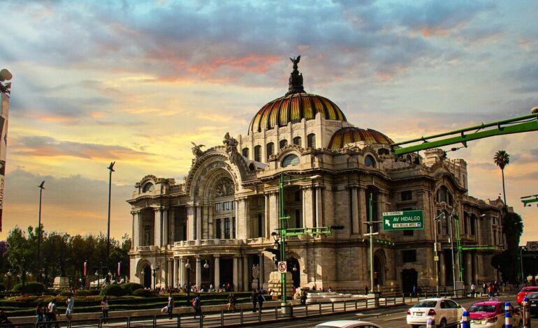 mexico city, sunset, architecture, city, nature, urban, mexico, fine arts, palace, central axis, afternoon, museum